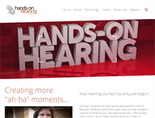 Tablet Screenshot of handsonhearing.com